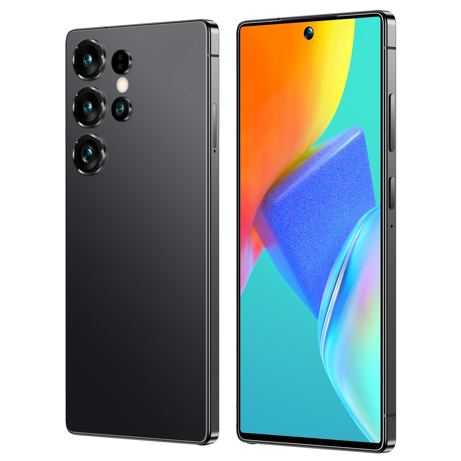 Smartphone 4G, écran HD de 6,6 Pouces, 4 Go de RAM + 32 Go de Rom (Extensible jusqu'à 256 Go), Android 12.0, Double 4G, Charge Rapide 2A, prise en charge du déverrouillage facial et OTG (Black)