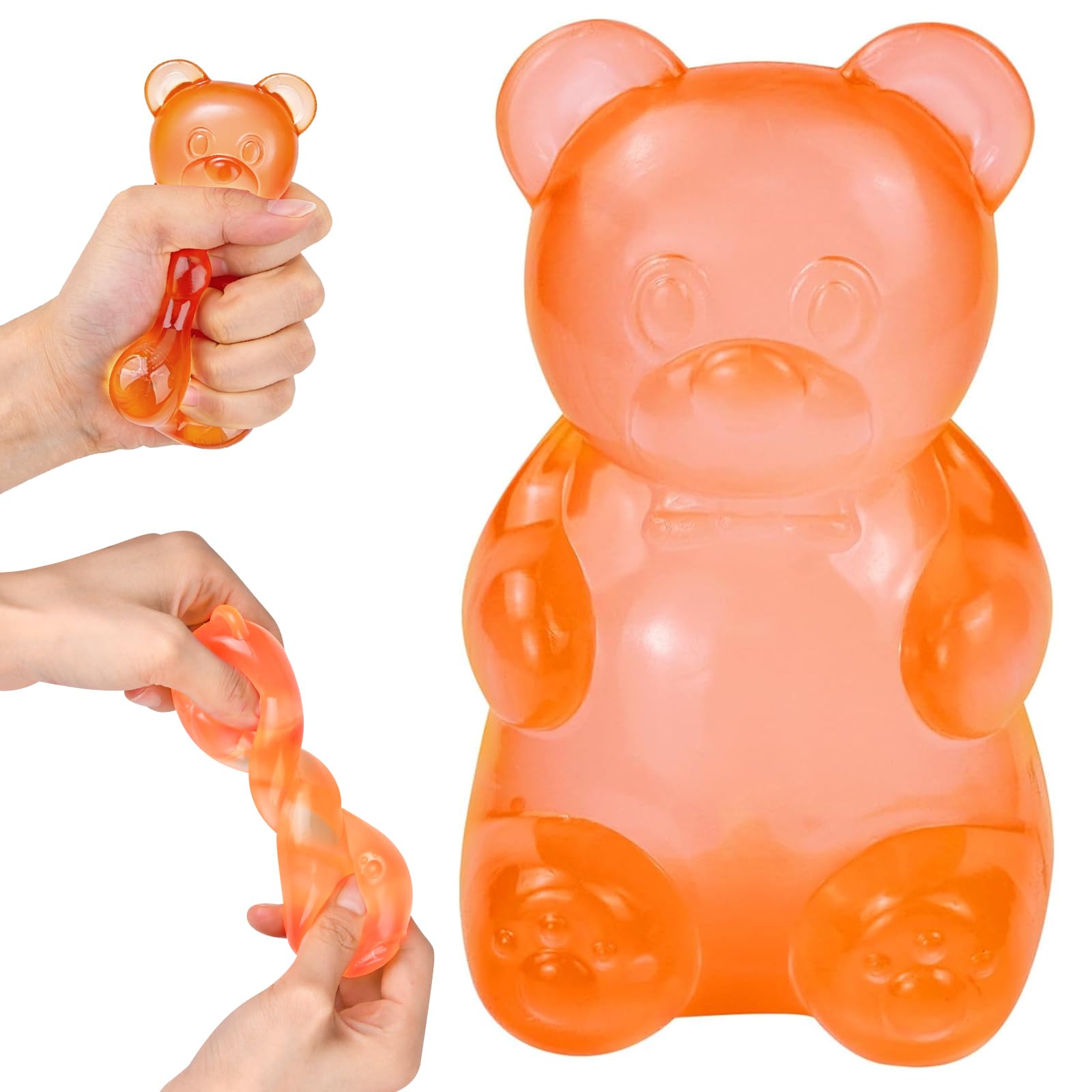 Gummy Bear Squishy Toys, Squishy Stress Balls Squeeze Toys, Sugar Squishy Slow Rising Fidget Toys for Adults Kids Stress Anxiety Relief, Birthday Gifts Party Favors â image 1