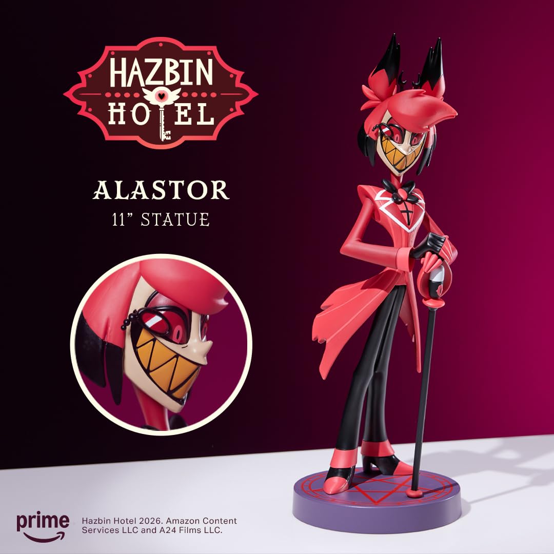 Numskull Hazbin Hotel Alastor Statue – Figurine de Collection Officielle avec Finition Brillante – Pièce de Présentation 28 cm