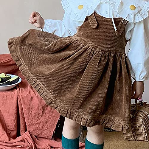 Toddler Baby Girls Corduroy Pinafore Overall Dress2