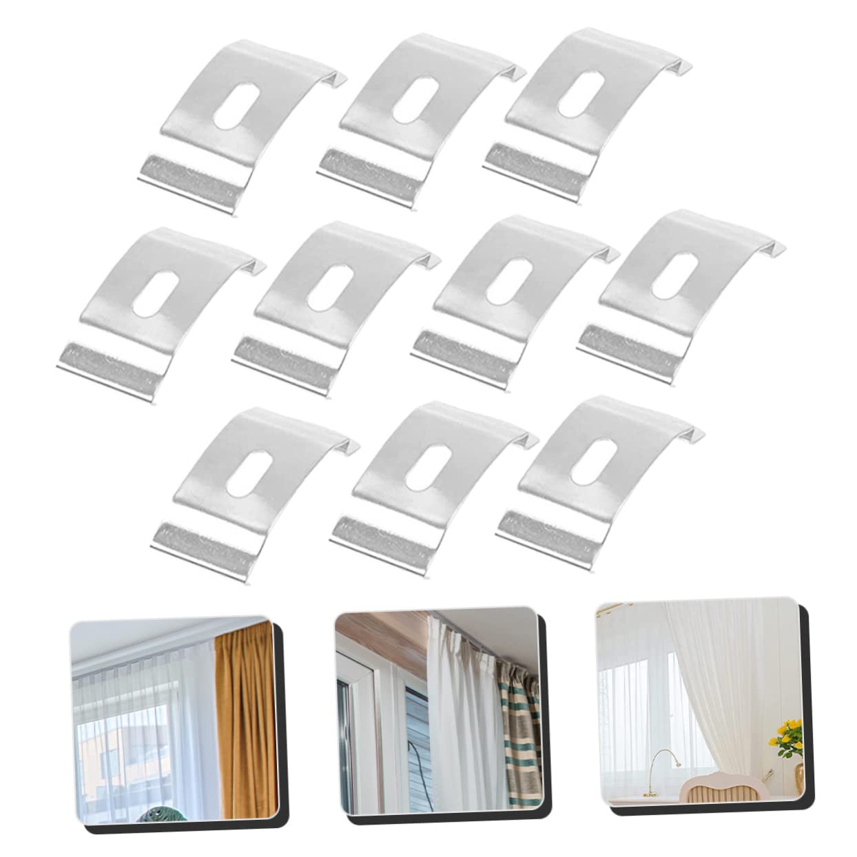 Healifty 10Pcs Curtain Louver Brackets for Vertical Blinds Sturdy Installation Accessories for Office Living Room Bedroom and Kitchen Minimalist Design Easy to Install