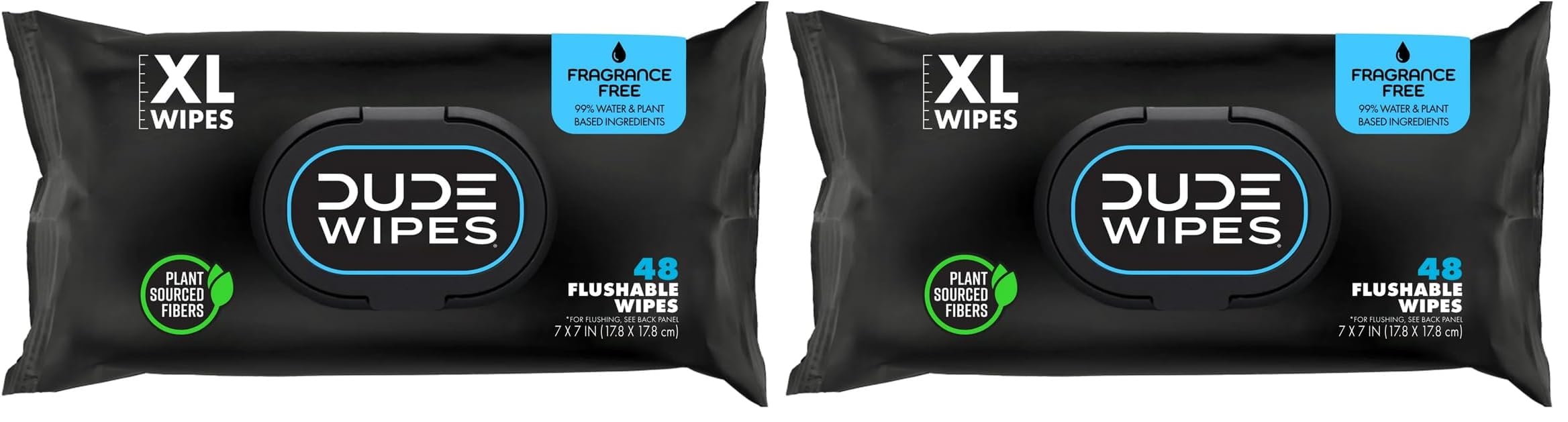Wipes, 48 Count, 2 Pack | Flushable | Unscented | Extra-Large | Vitamin-E & Aloe