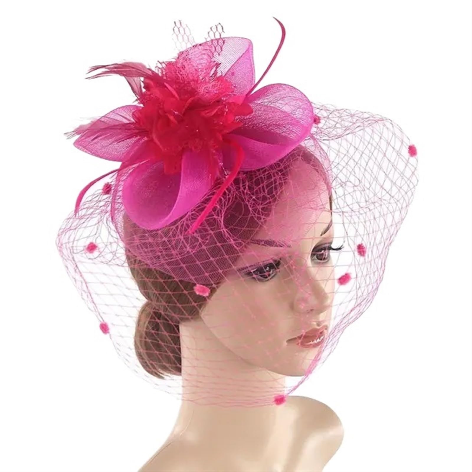 UALXPAO Wedding Hats Bridal Headdress Retro Hairclip Cocktail Party Headwear for Tea Party,Weddings(Color5)