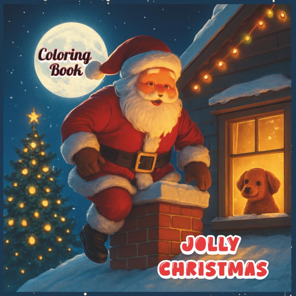 JOLLY CHRISTMAS Coloring Book: A Festive Coloring Journey Filled with Joy, Magic, and Holiday Cheer