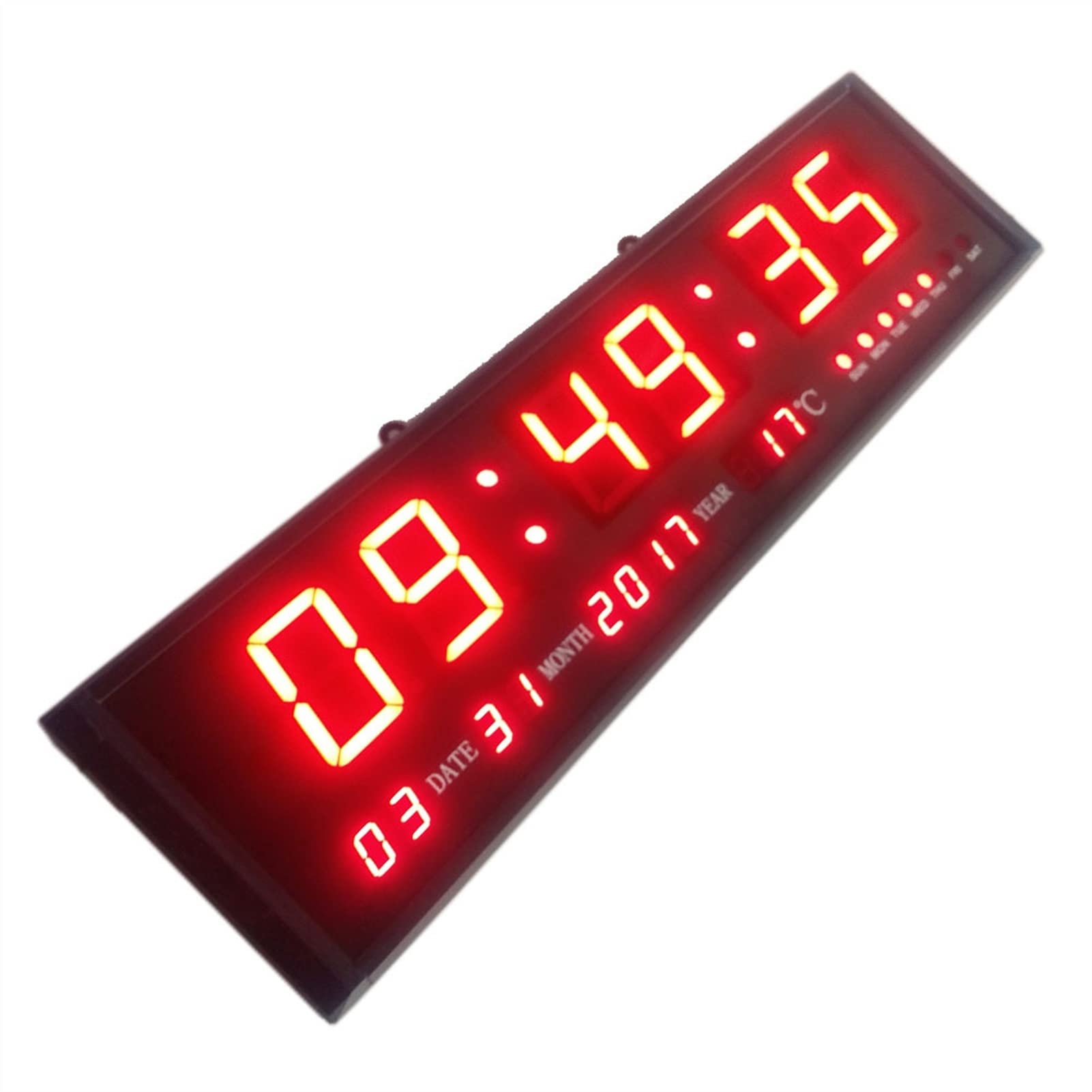 Compte à Rebours, LED Grande minuterie d'horloge moderne de style mural avec température de calendrier, convient salon, bureau, salle de réunion, salle de réunion de l'école d'école