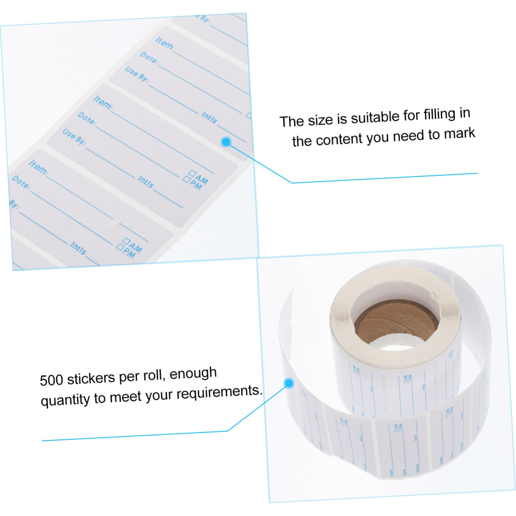 TEHAUX 10rotoli Etichette Alimentari Adesive Etichette Data Scrivibili Per Congelatore Cucina e Ristorante Resistenti e Facili Da Applicare Per Tracciabilità e Organizzazione Cibi