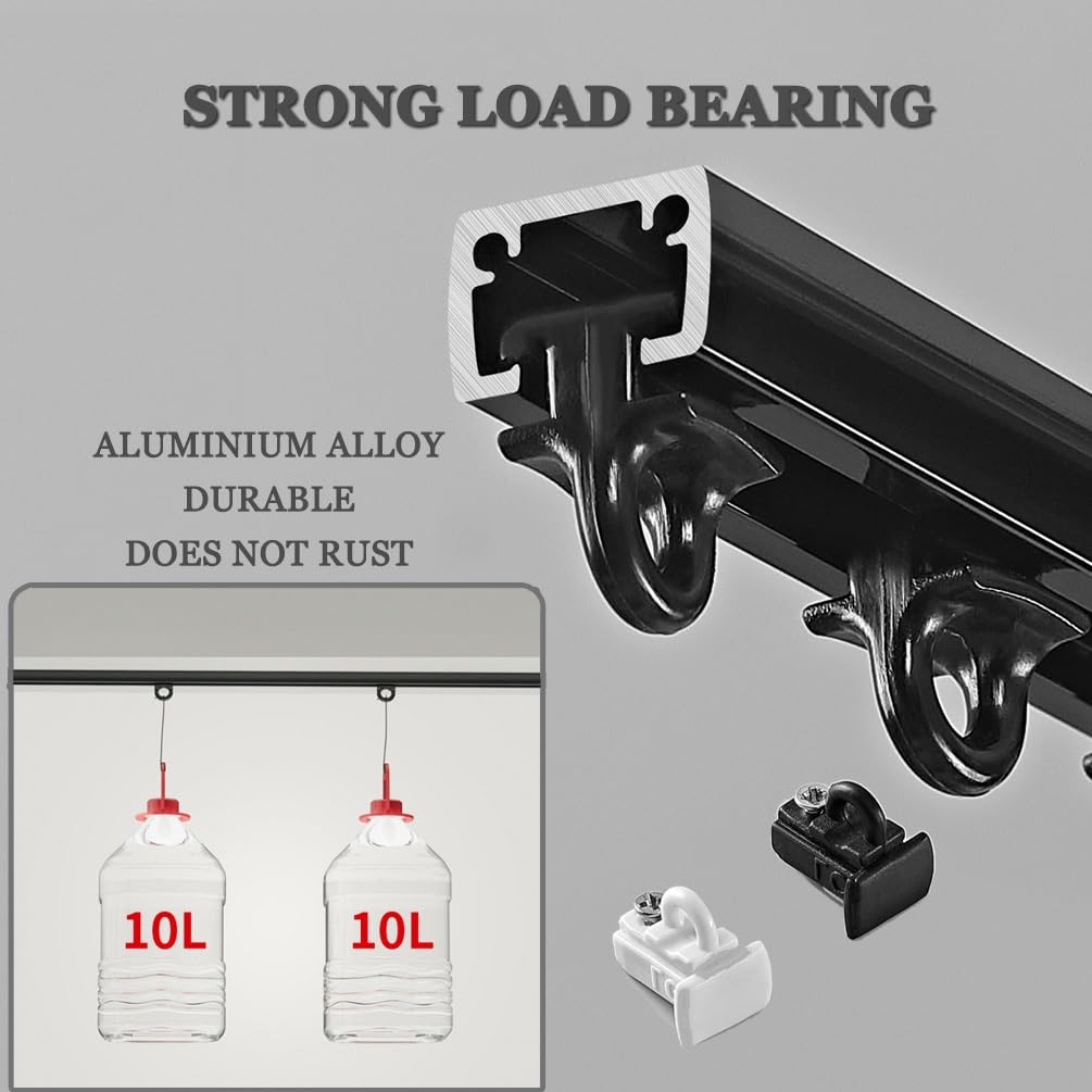 Bastone Per Tenda A Baia In Metallo Bianco Per Divisorio E Tendaggi, 1,8 M - Foto 5