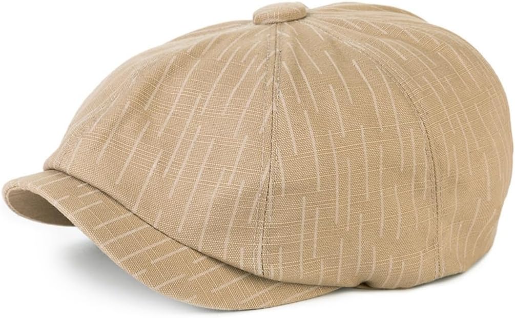 Spring and Autumn Men's Striped Octagonal Hat Vintage Beret Outdoor Hat