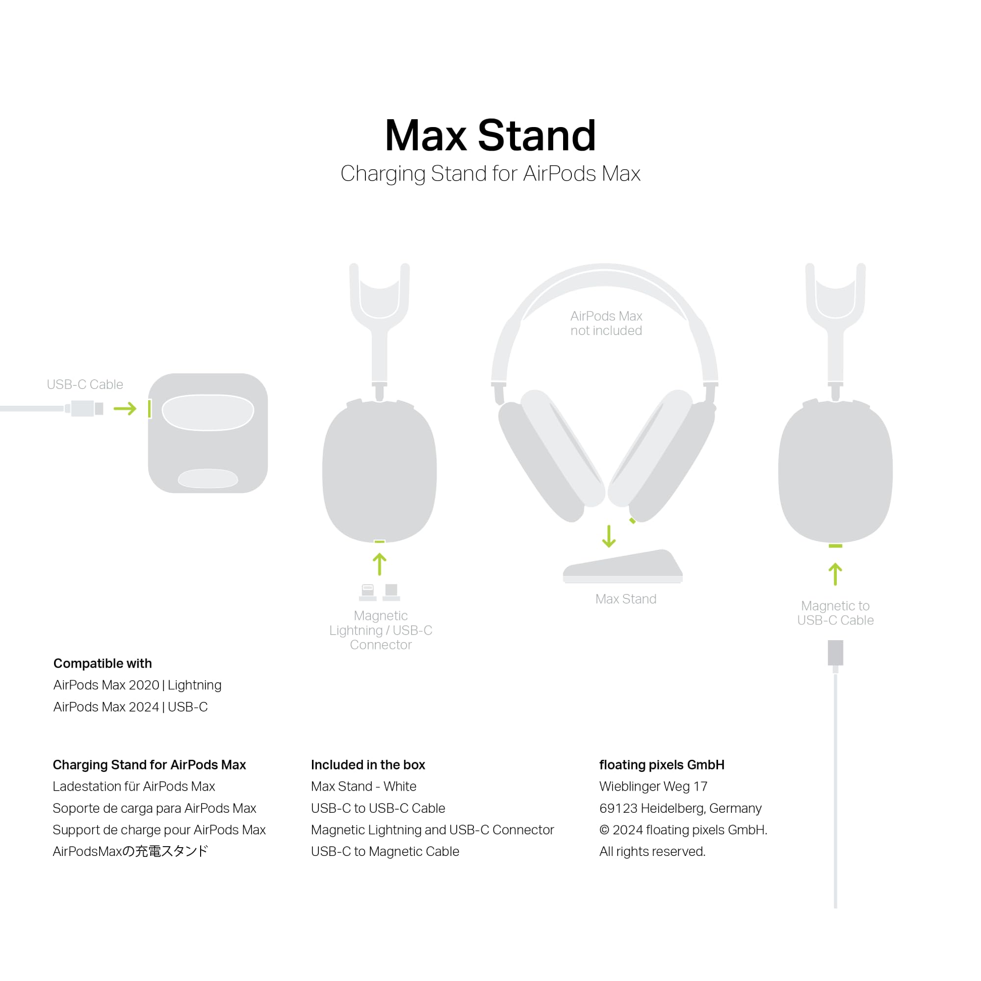 Max Stand - Support pour casque (blanc)
