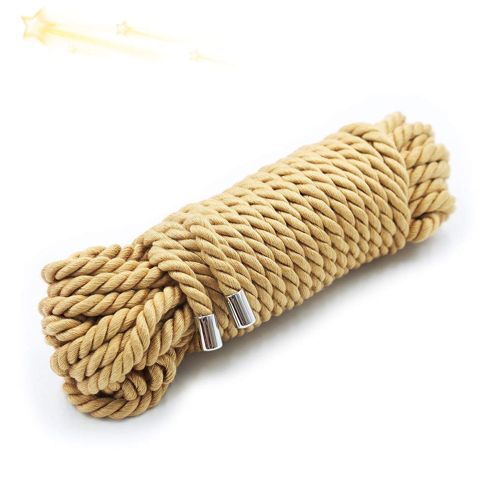 Corde confortable en coton Coft pour jeu de nuit, brun (10 m)