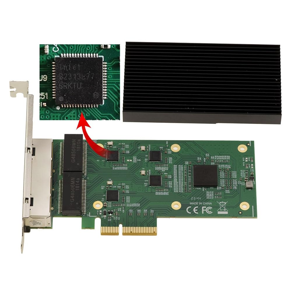 Controller di Rete Scheda PCIe 2.5G X4 LAN Gigabit Ethernet 4 Porte RJ45 Supporto Chipset Quadruplo 10 100 1000 2500 1G 2.5G