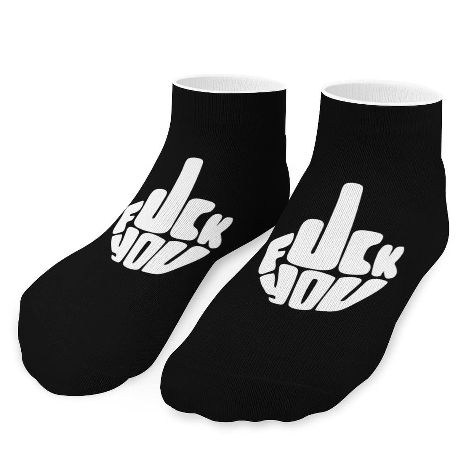 Melbrakin Fuck You Low Cut Sport Socks No-Show Ankle Socks Athletic Running Short Socks for Men Women