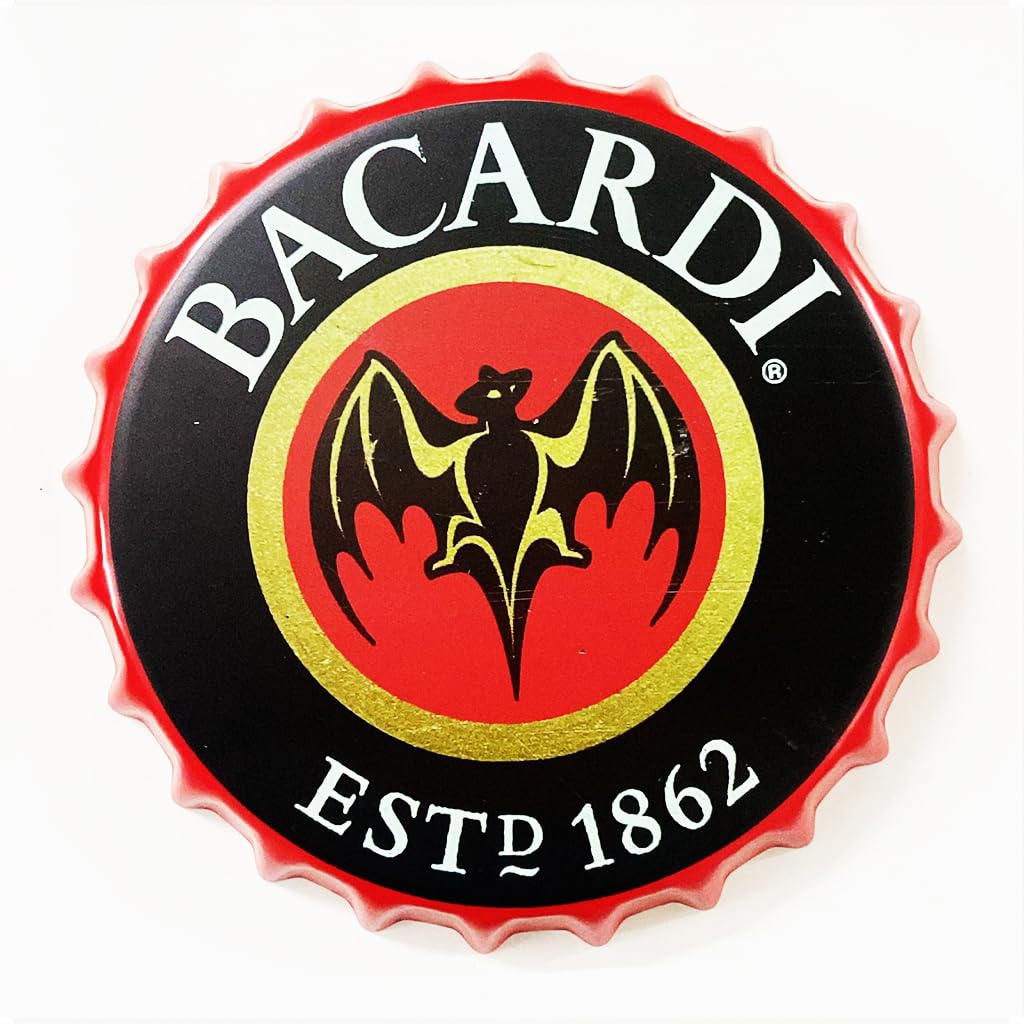 Vintage Metal Beer Bottle Cap Signs | Rolling Stones Logo