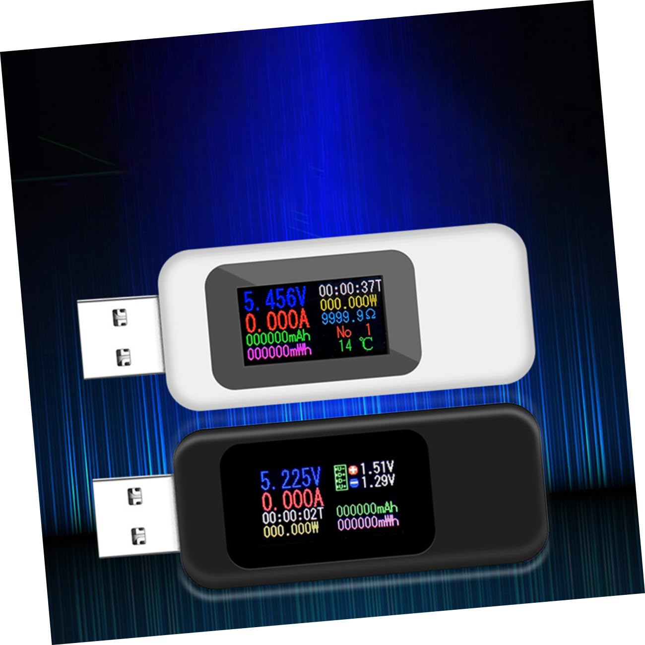 HOMSFOU 4piezas Usb Voltmeter y Ammeter Digital Tester Medidor De y Voltaje Pantalla Led Sin Batería Para Monitoreo De y Estado De Energía