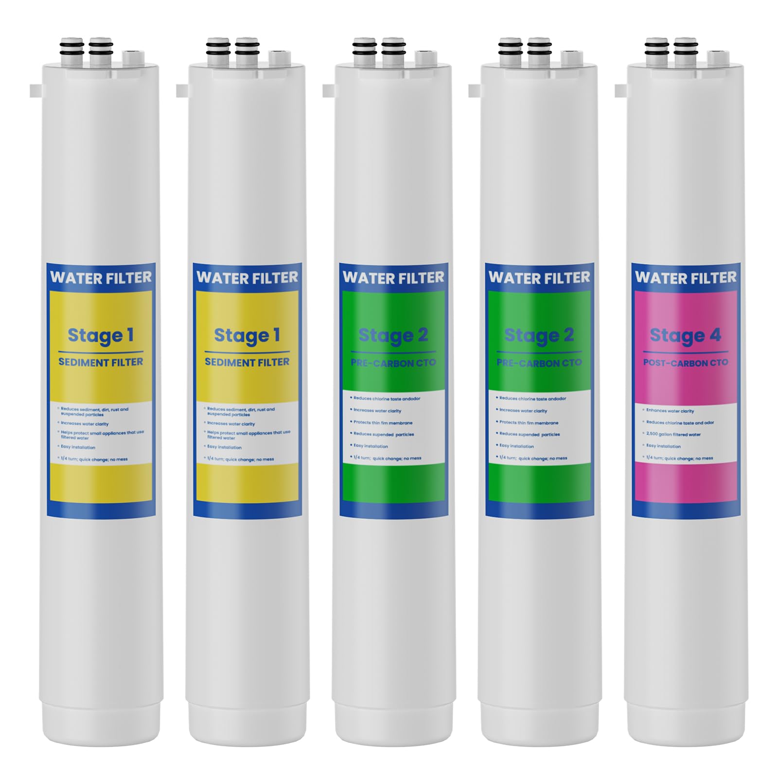 Photo 1 of Elovener H2O 4 Stage Water Replacement Filters (5 Pack)