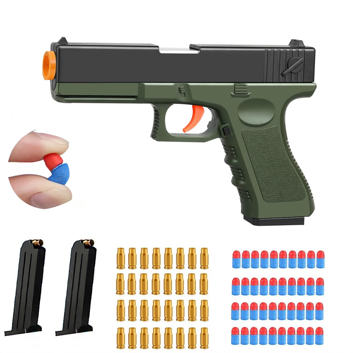 Toy Gun Pistols,Toy Guns with Soft Bullets - Perfect Toy for Kids and Adults of All Ages(Green)