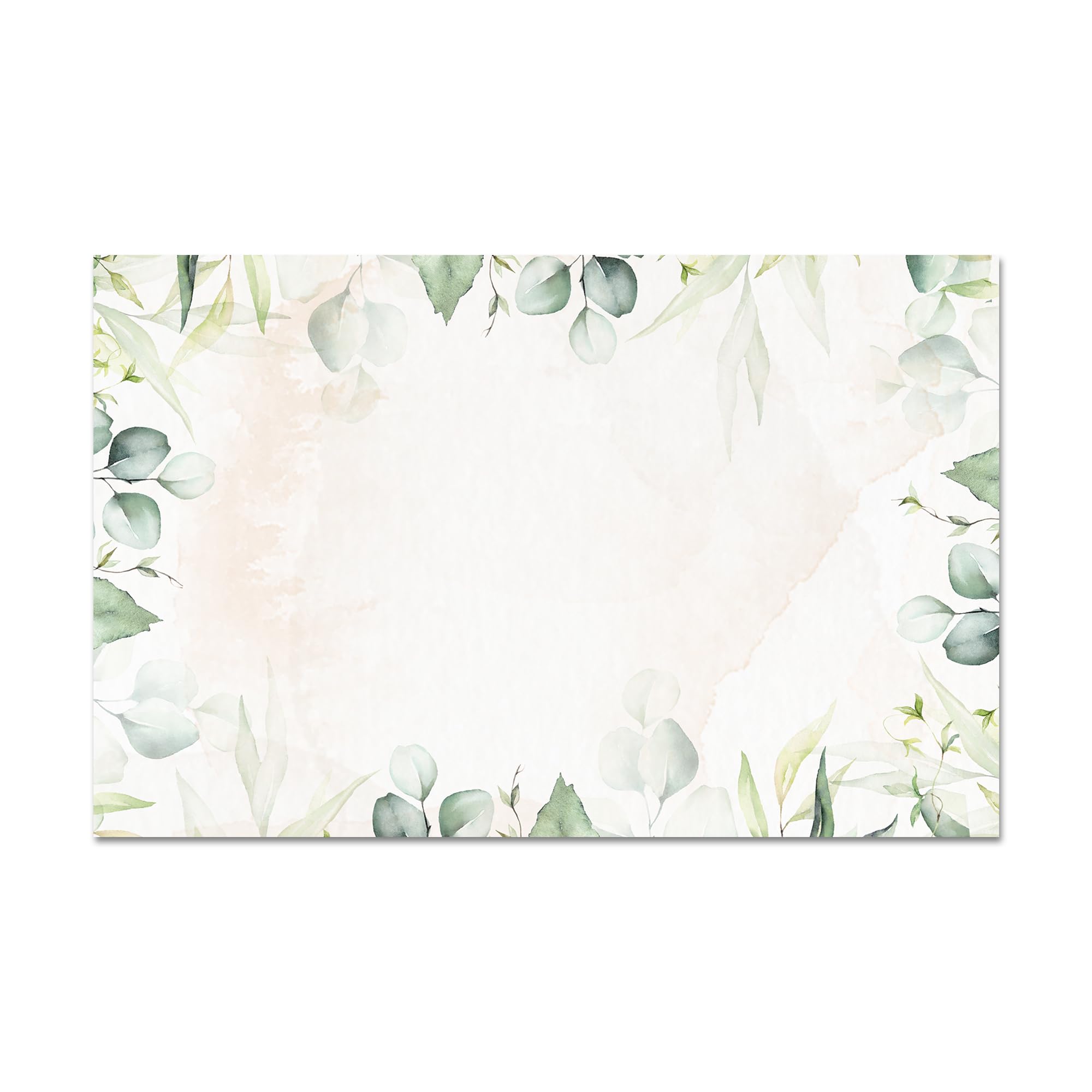 Blank Name Tags Greenery Theme | Perforated 2.25 x 3.5 Inch Name Tag Stickers | 100pcs Name Stickers Name Badge for Wedding, Party, Bridal Shower and