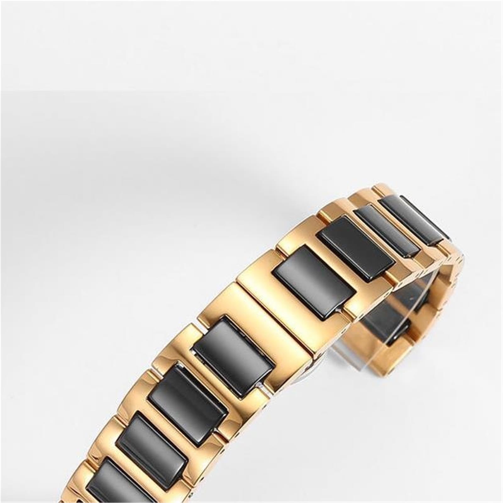 cinturino dell'orologio Cinturino for orologio in ceramica dorata Donna Elegante e alla moda 12 14 16 18 20 22mm