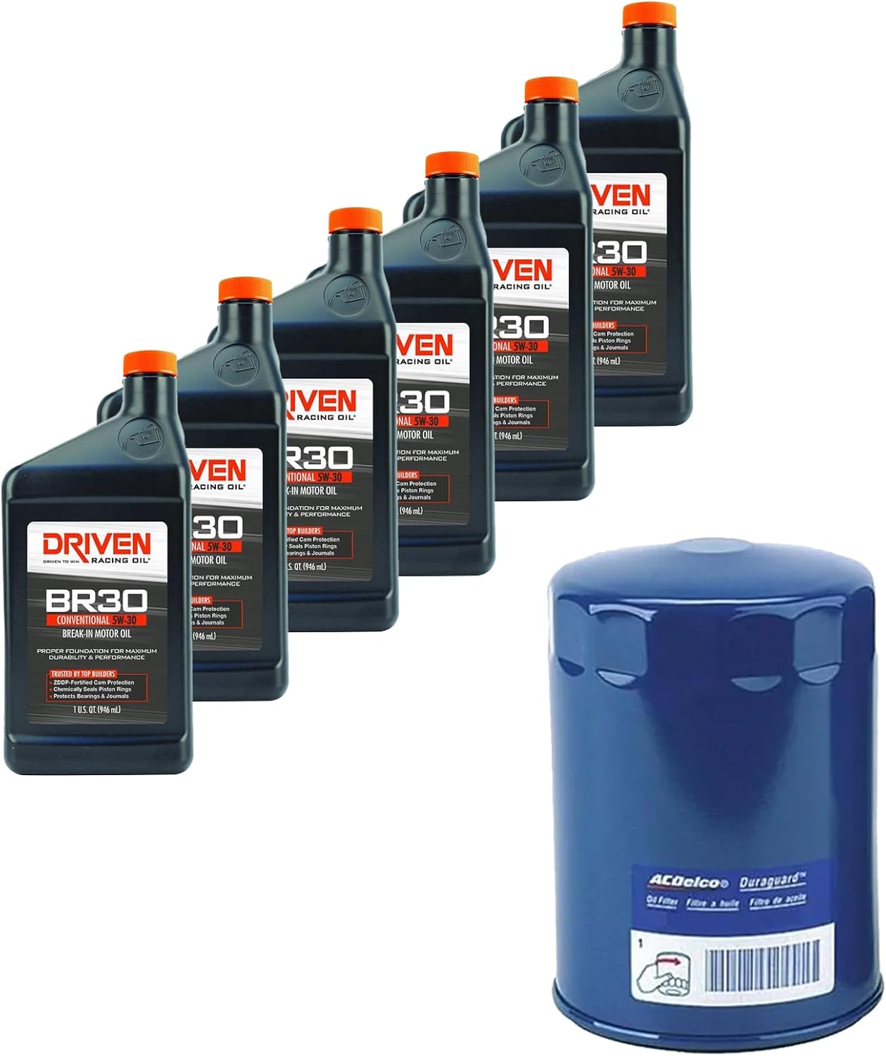 Driven 5W30 6 Quart/AC Delco PF1218 Filter Break-In Oil Kit