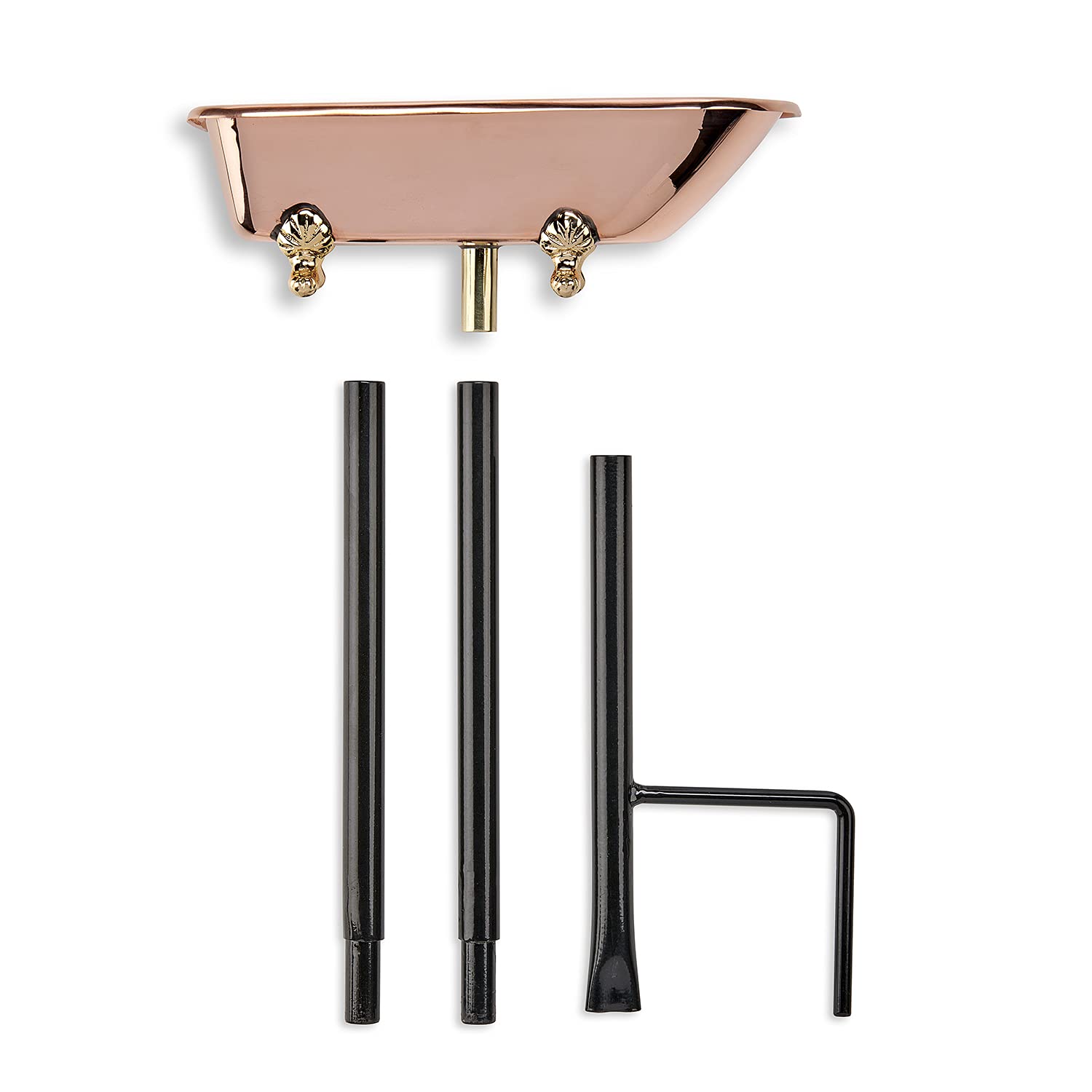 Pure Copper Bird Bath, Featuring Clawfoot Bathtub Design - Polished Copper by Good Directions - Image 3