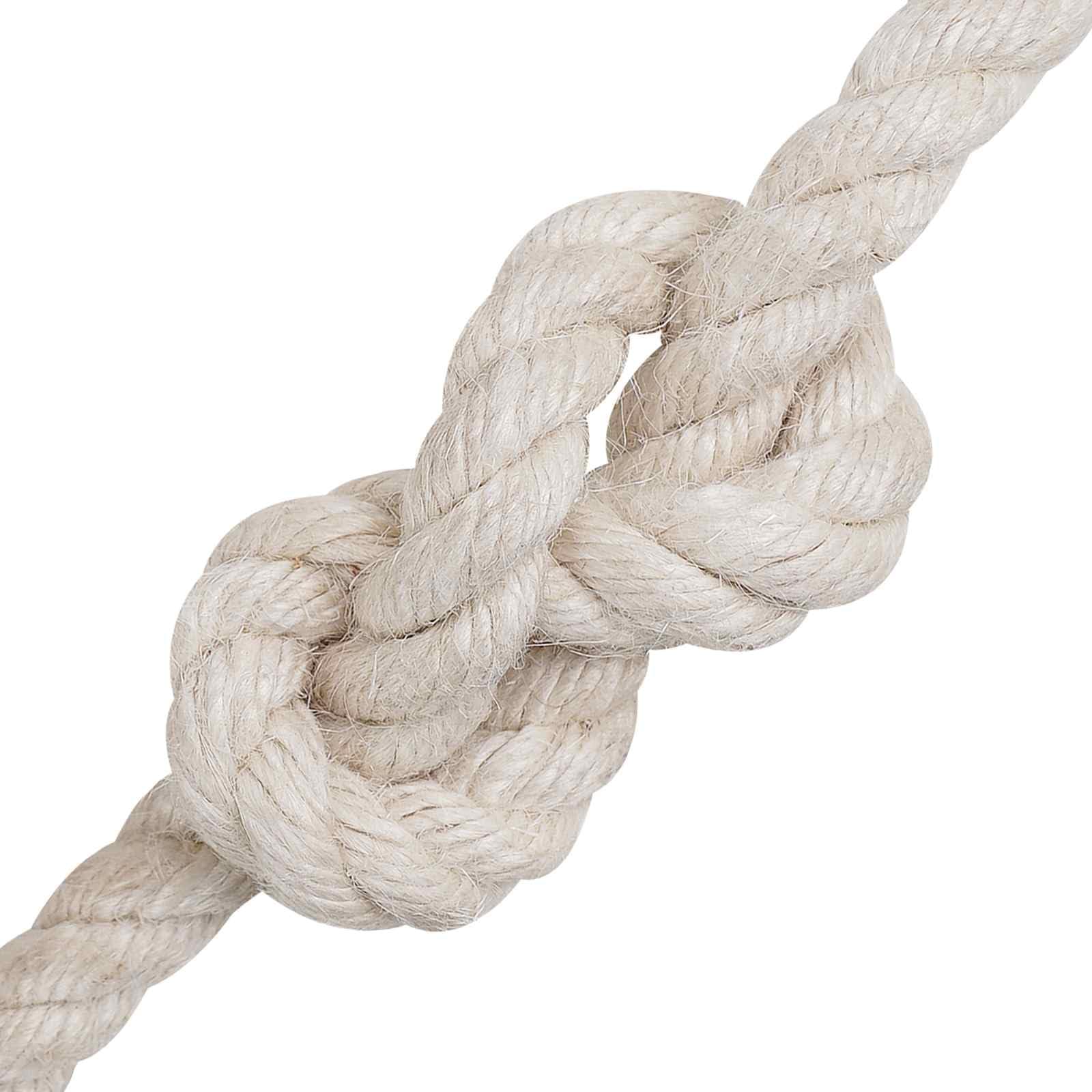 Corda in iuta da 10 mm, 100% Tossa, a 3 strati, robusta corda naturale per giardino, campeggio, artigianato, fai da te, con buona tenuta dei nodi, versatile, per fissaggio e trasporto