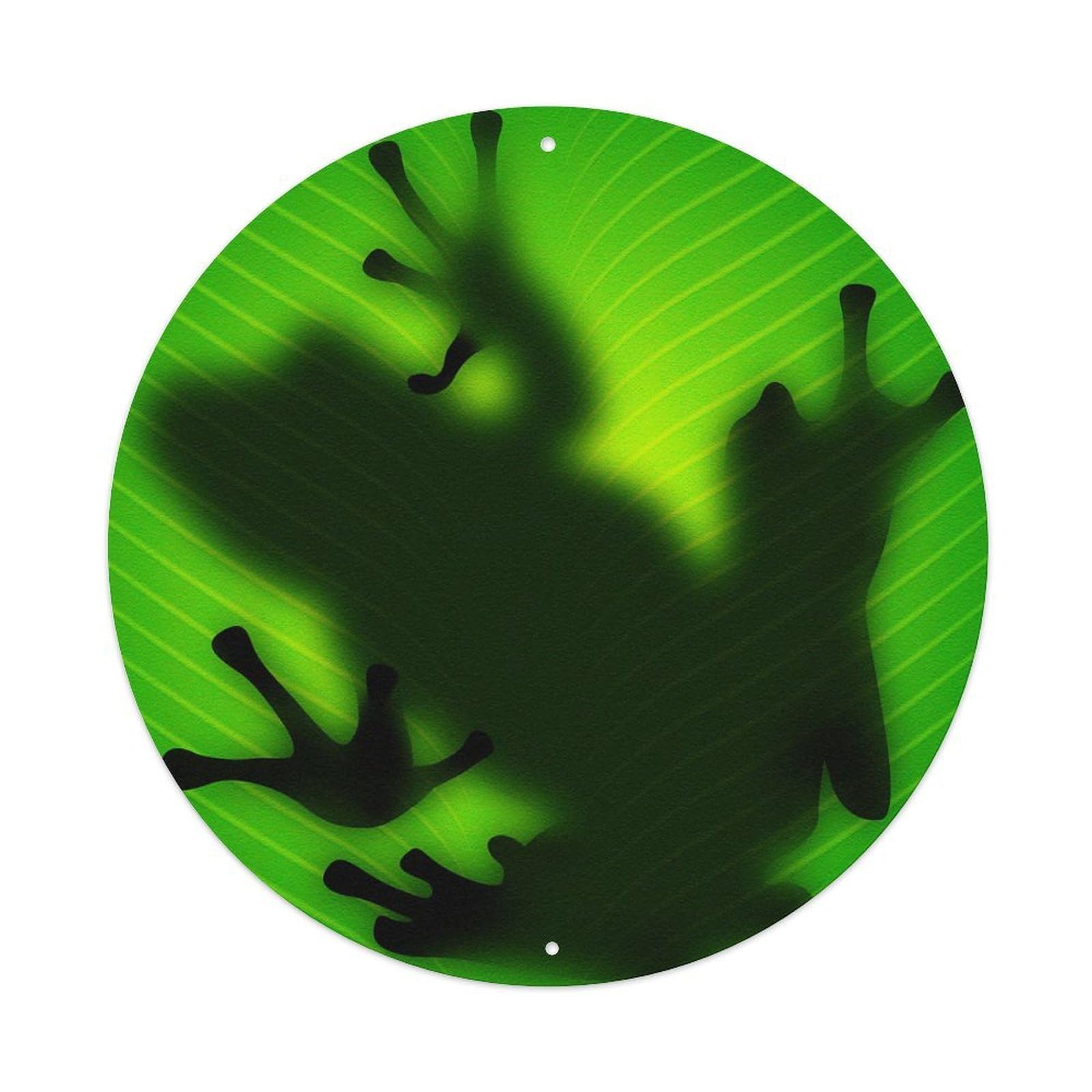 Animal Frog on Leaf Metal Tin Sign
