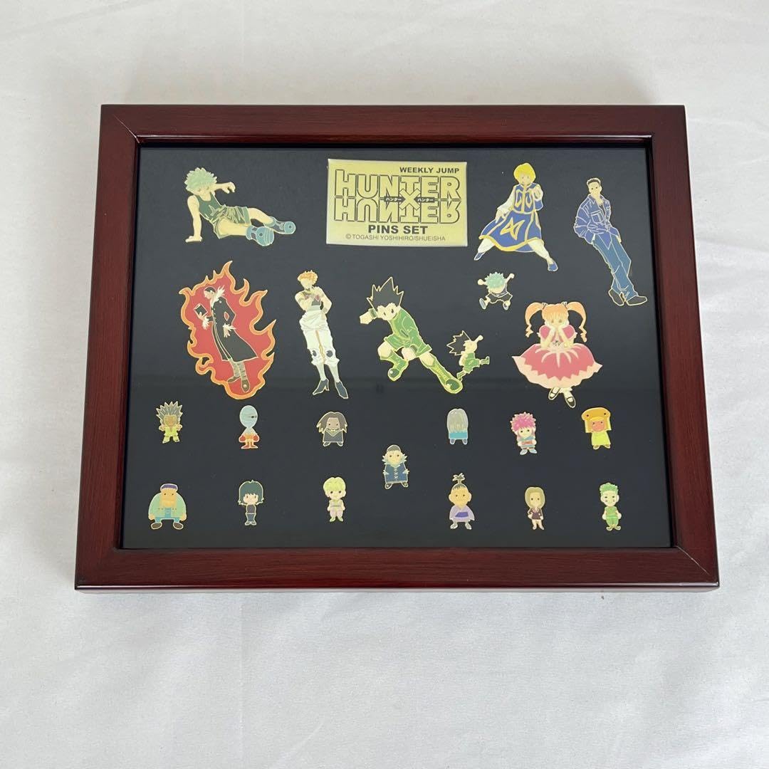【レア】HUNTER HUNTER ピンズセット 木製フレーム付き【懸賞限定品】 レア】HUNTER HUNTER ピンズセット 木製フレーム付き【懸賞限定品