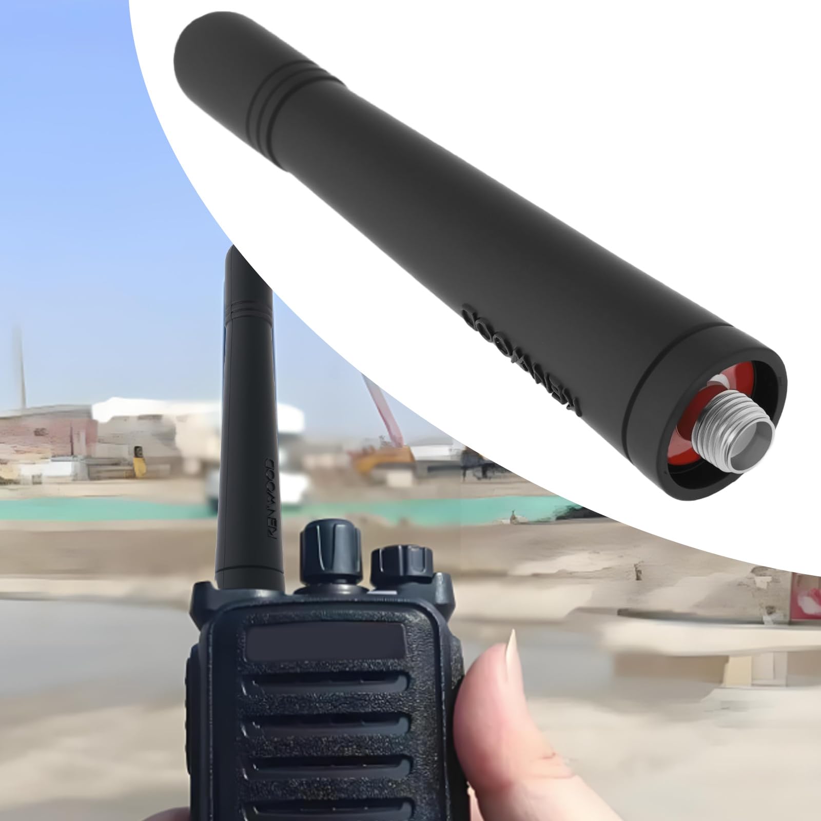 The Lord of the Tools 2PCS KRA-23 Walkie-Talkie Short Antenna Compatible with Kenwood TK-380 TK-390 TK-3140 400-470Mhz UHF 83.1x14.6mm