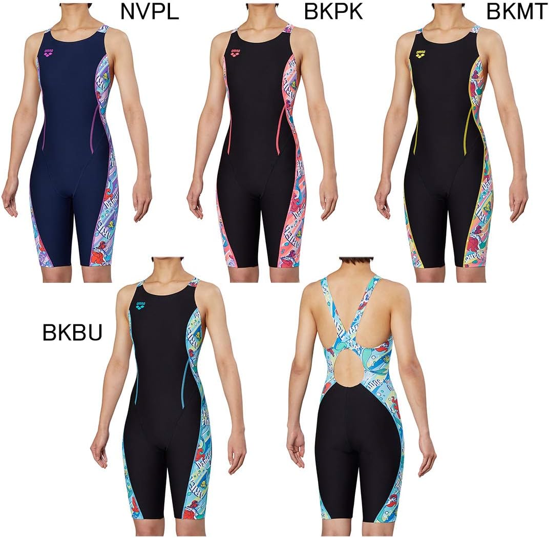 Amazon Arena アリーナ ディズニー水着 リトルマーメイド レディース Dis 9358w Bkbu Kブラック ブルー Lサックス S Arena アリーナ レディースフィットネス 競泳水着