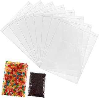 5" x 8" Small Resealable Ziplock Poly Bags 1000 Pcs Clear Plastic Snack Size Bags with Lock Seal Zipper for Packaging Gifts, Pills, Candies, Cookies, Foods, Jewelries, Small Business Shipping Bags 4.7 Mil Thickness, Mini Ziplock Bags