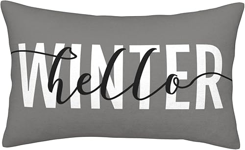 Miniatura 9 de JOOCAR Fundas de almohada de copos de nieve de búfalo a cuadros rojos y negros de 12 x 20 pulgadas, funda de almohada clásica retro de Navidad,