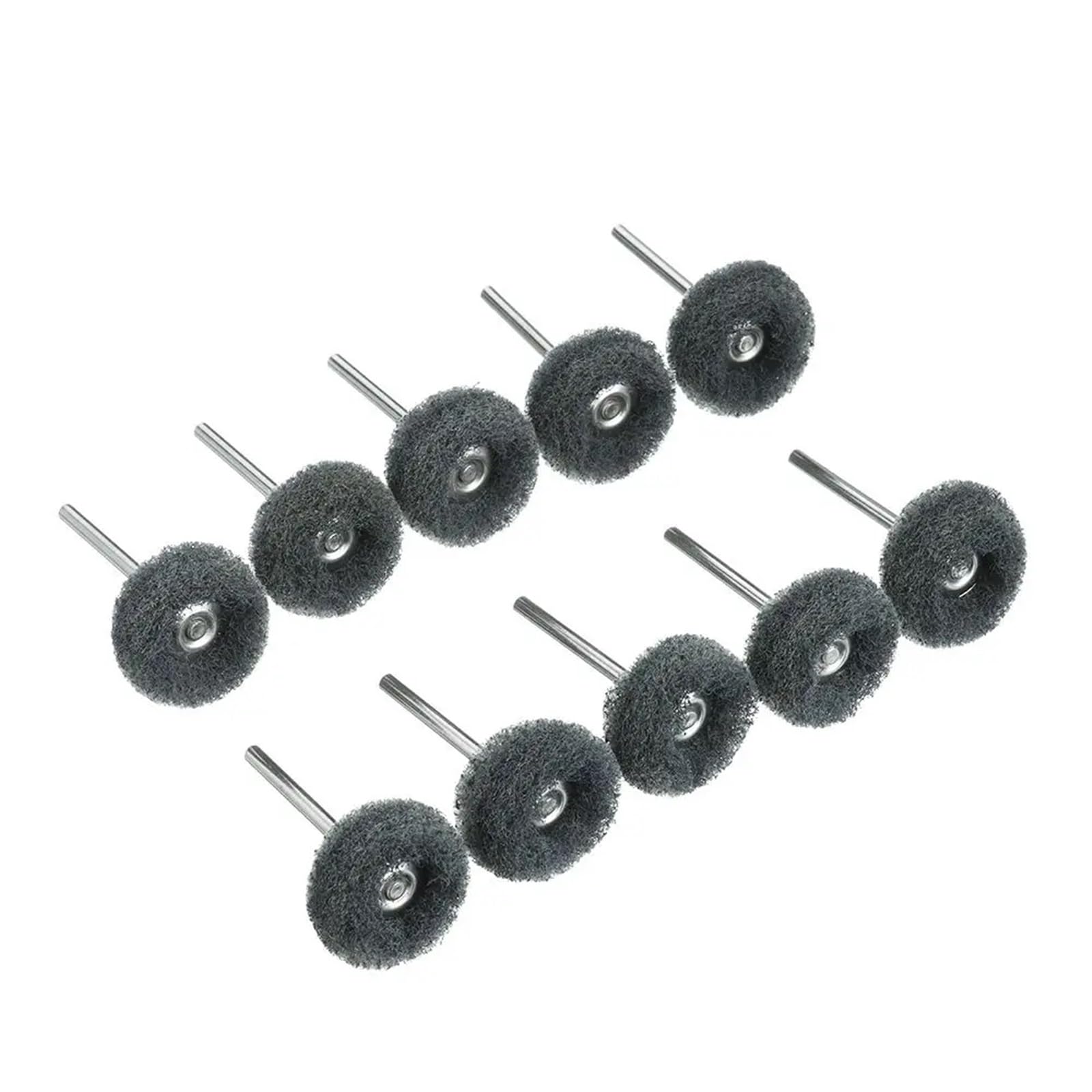 10 Spazzole In Nylon Per Strumenti Rotanti - Gambo 1/8", Setole In Nylon, Marca Uxcell