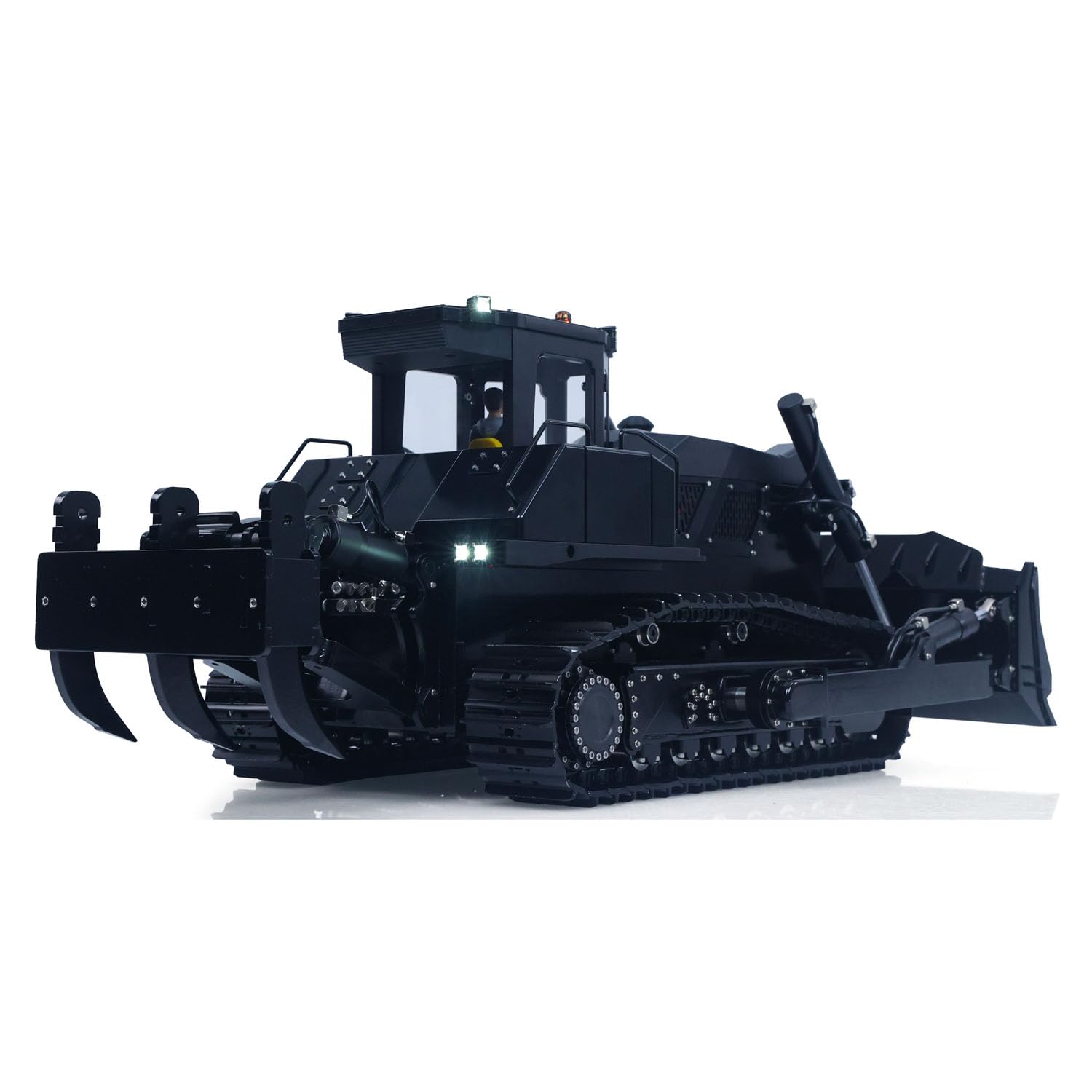 wheelfun RTR Metal 1/12 RC Bulldozer idraulico D155AX Modello Heavy Duty Dozer valvola a 7 vie Pompa olio 1.0L 5 Aratri Radio Master TX15 Batteria Hobby Grade Modello per Età 14+