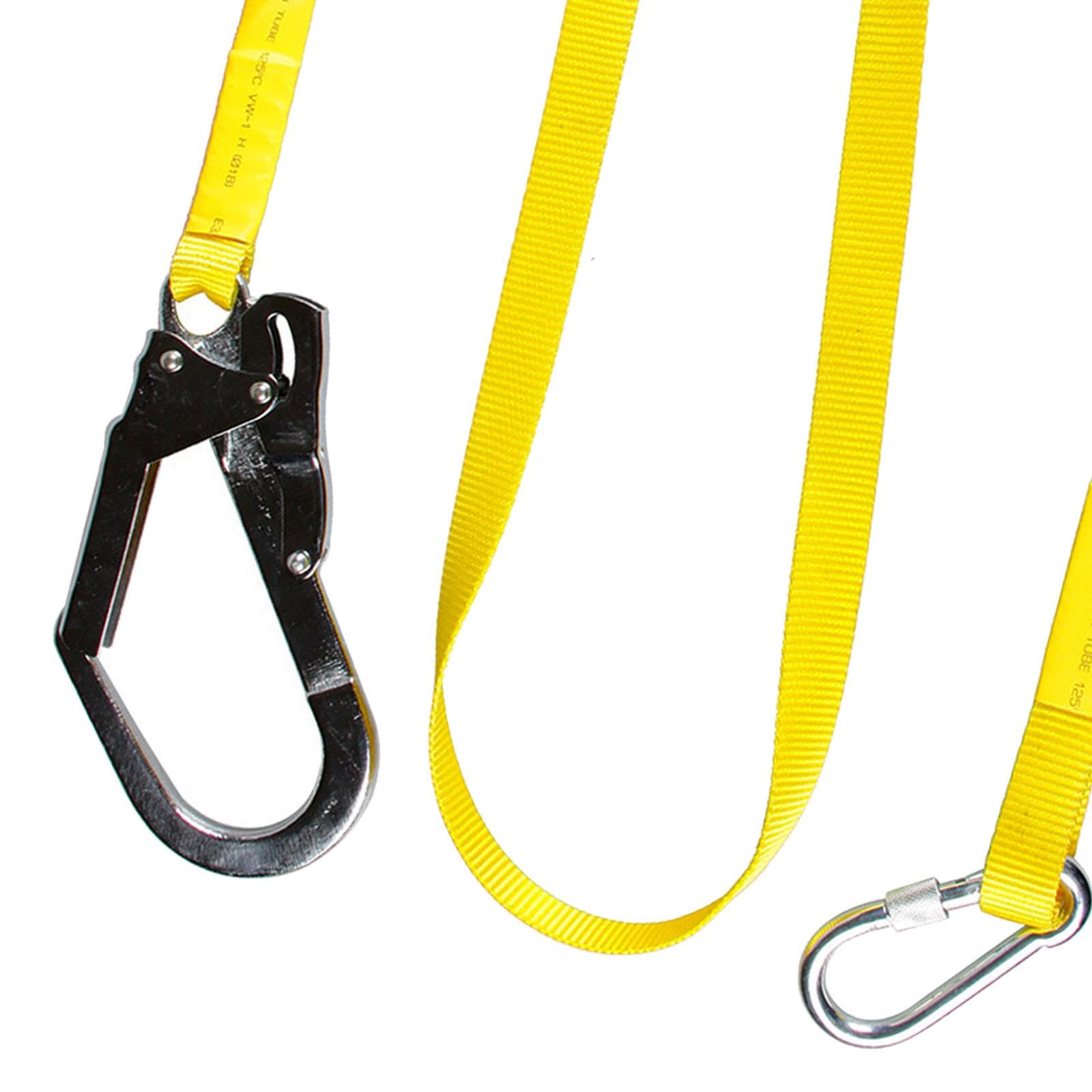 Harnais avec Ceinture de Retenue, Longe Réglable, Sangle D'arrêt et Crochets, En Polyester, Adapté Aux Arboristes et Aux Travaux En Hauteur.