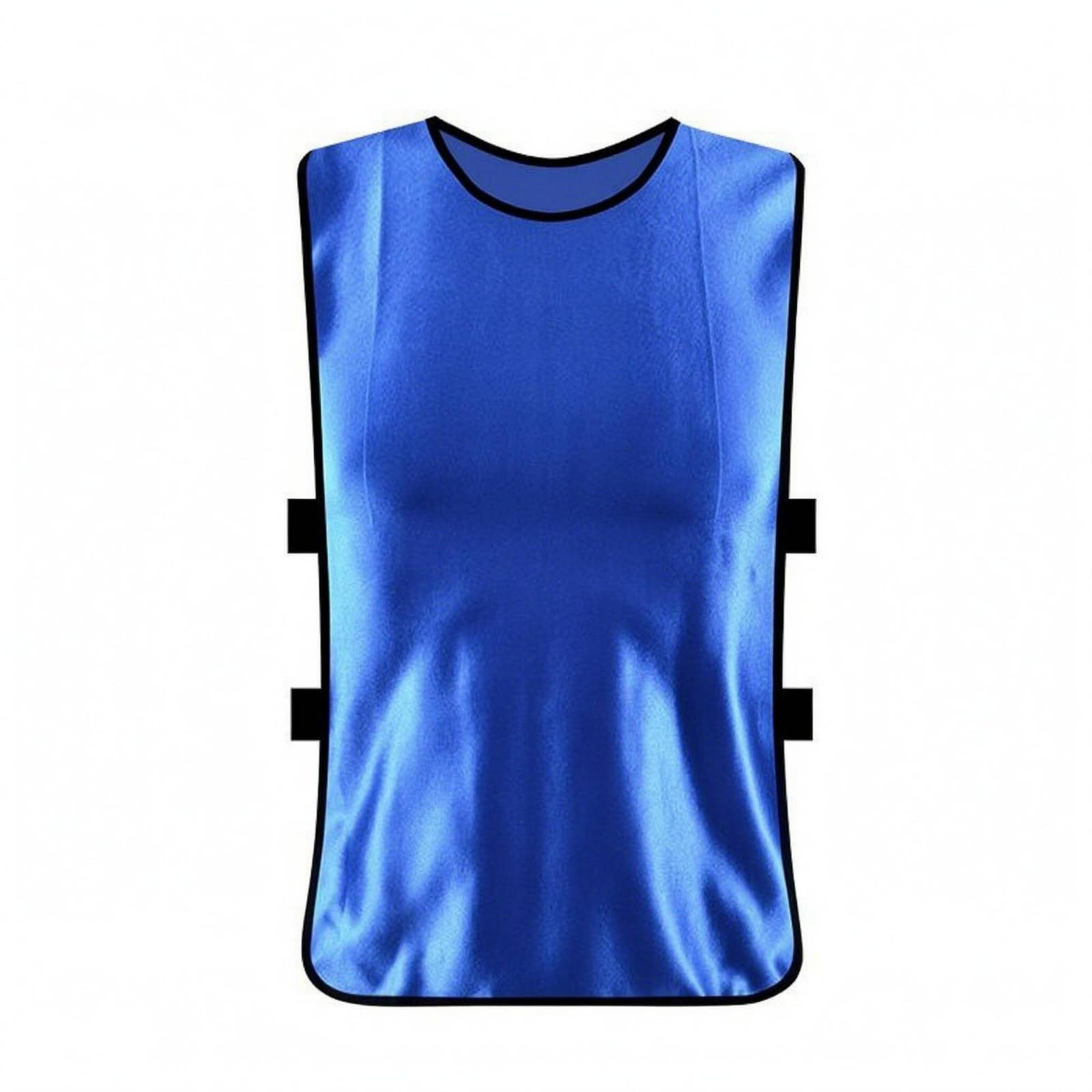 Wide Round Neckline Training Vest Black Edging Scrimmage Vest Unfastened Flanks Pinnie Lightweight for Grouping, Dark Blue, Toddler-picture-14
