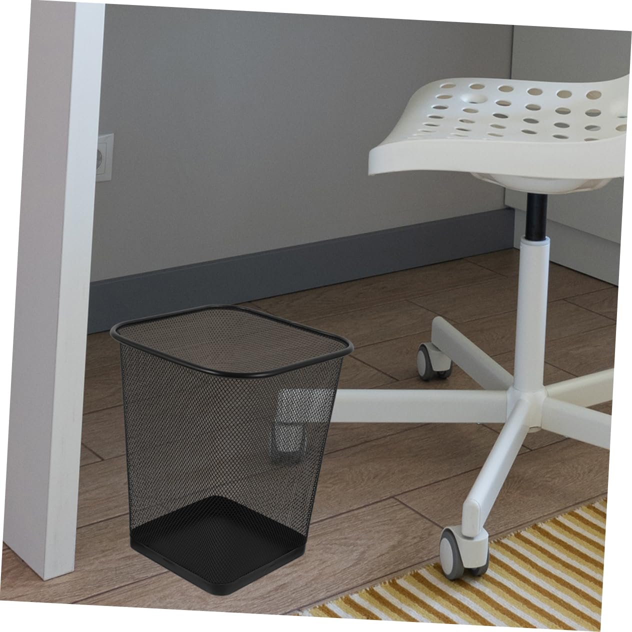 Cestino Della Spazzatura Metallo Rete Per Ufficio e Casa Cestino Elegante e Versatile Per Camera Da Letto Cucina e Ambienti Di Lavoro