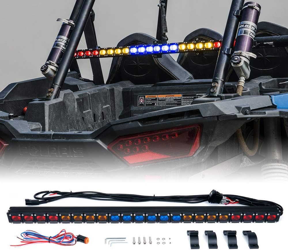 Xprite 36" LED Strobe Chase Light Bar, HeavyDuty Offroad RZR Rear