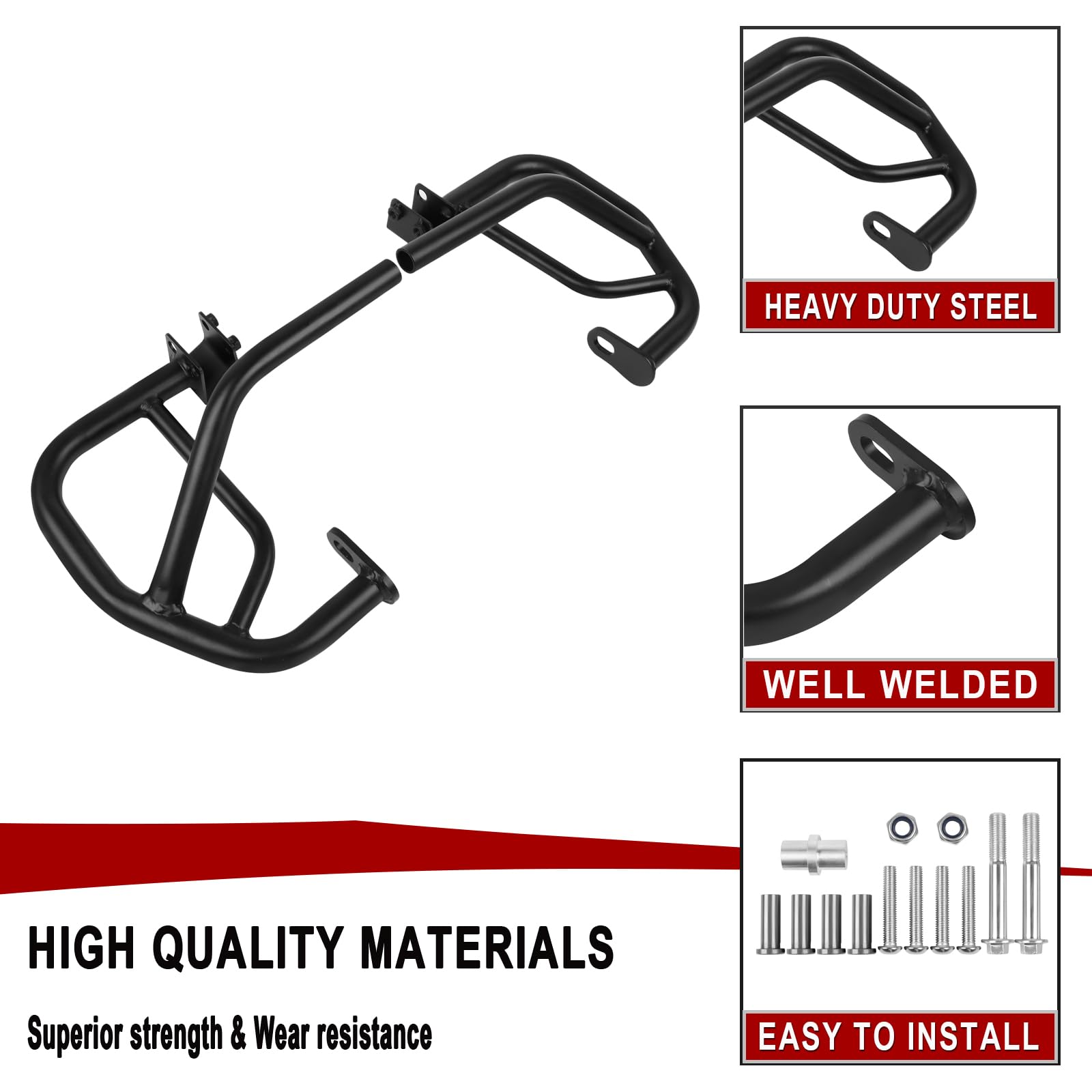 Worldmotop Highway Crash Bar Protector de motor compatible con Honda Rebel 300 CMX300 CMX 300 2017-2021 CMX500 Rebel CMX 500 2017-2020
