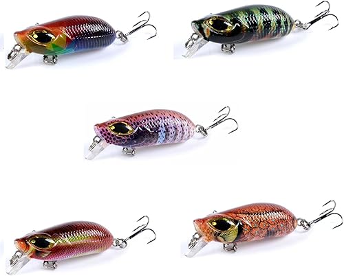 Topwater - Señuelos para lápices de agua, señuelos duros flotantes para lubina, trucha, lucioperca, señuelos flotantes para lápices