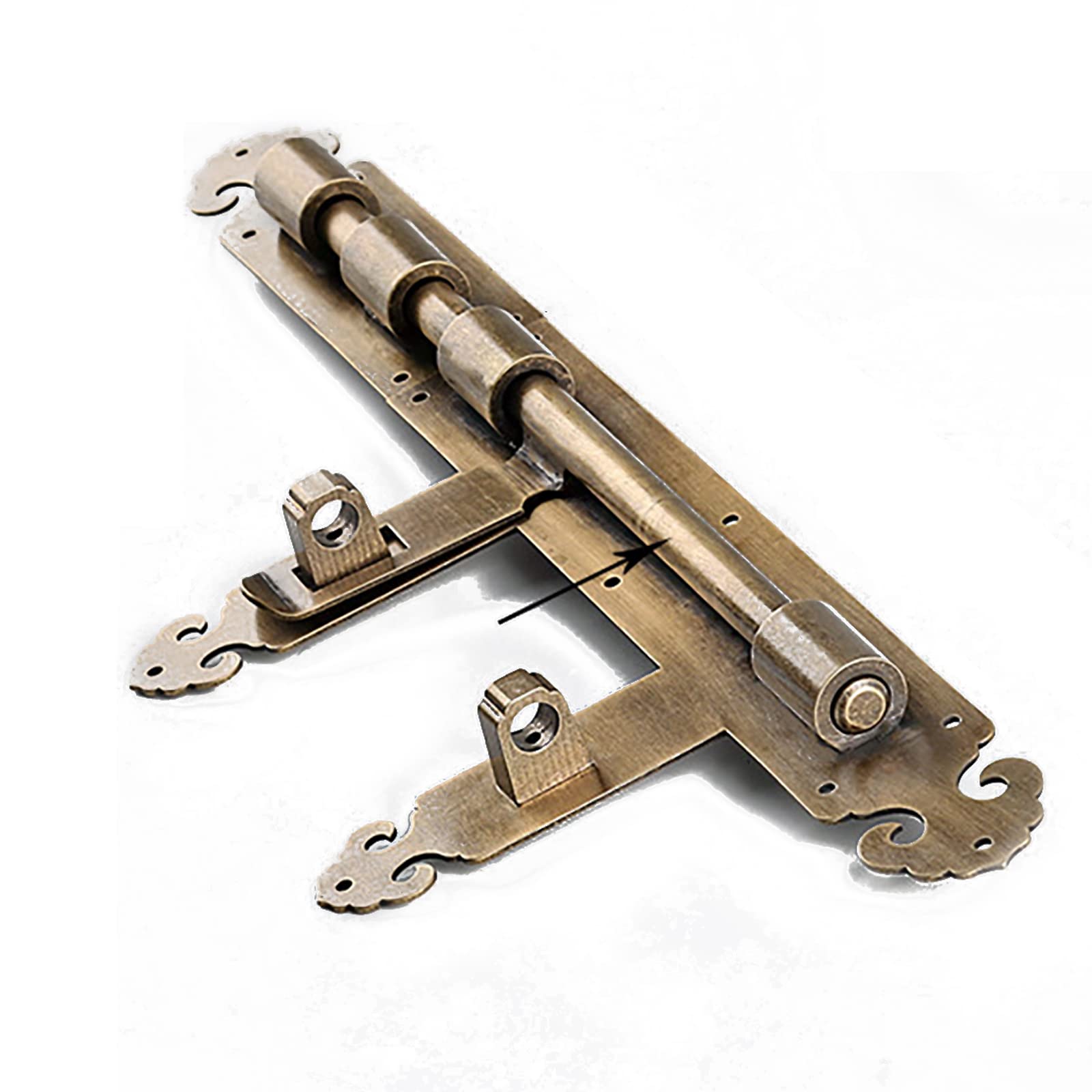 Cgjdfjhe One Color Door Lock， Slide Door Bolt Solid Brass Concealed Screw Surface Mounted For Home Bedrooms Gate Wooden