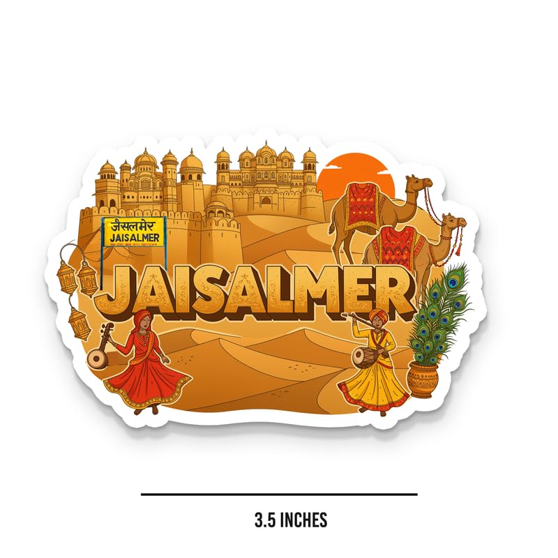 Image of Jaisalmer Fridge Magnets, Glossy Finish, Stylish Magnet for Fridge, Wardrobe & Metal Surfaces