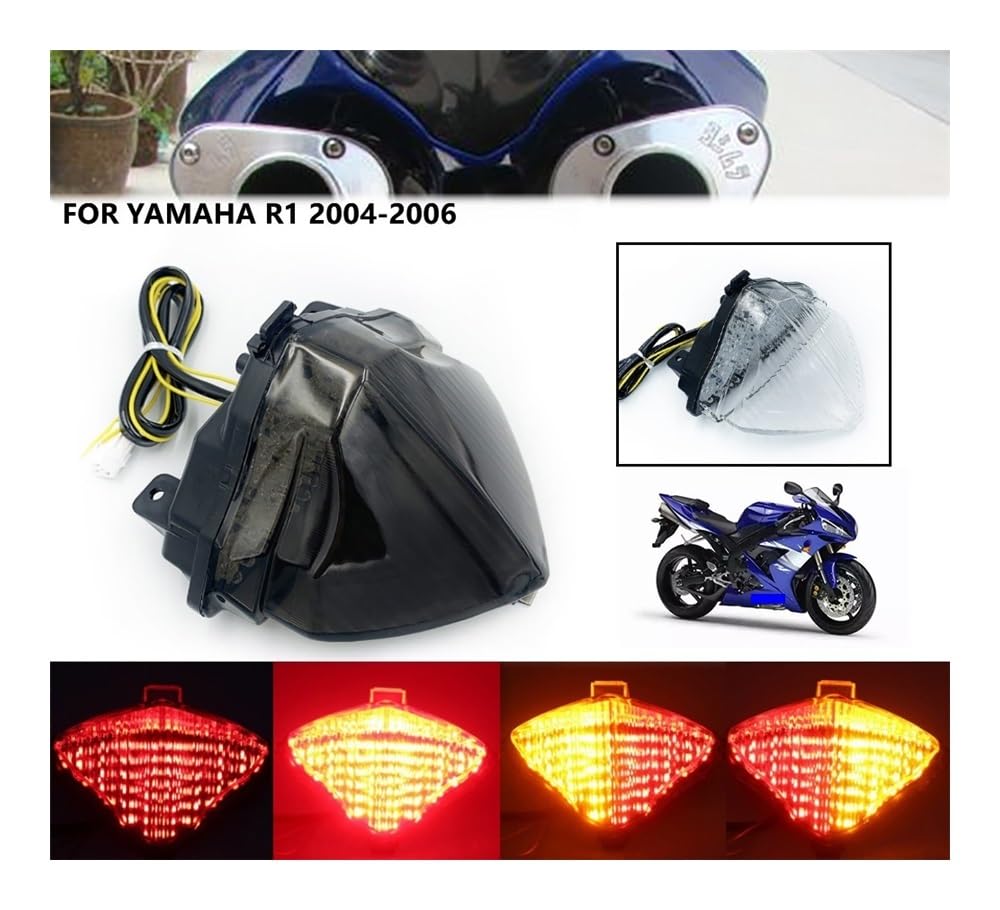Feu Stop Moto Feu Arrière Led Feu Stop Moto Feux Arrière (Rouge)[J5379