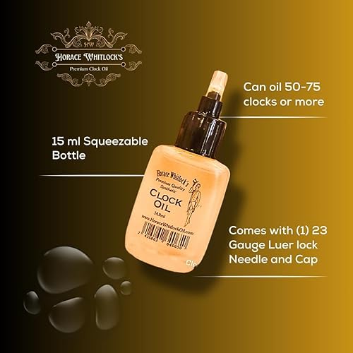 Miniatura 3 de Aceite de reloj sintético premium de Horace Whitlock Lubricación de larga duración para relojes antiguos y modernos 15ml con aplicador de precisión
