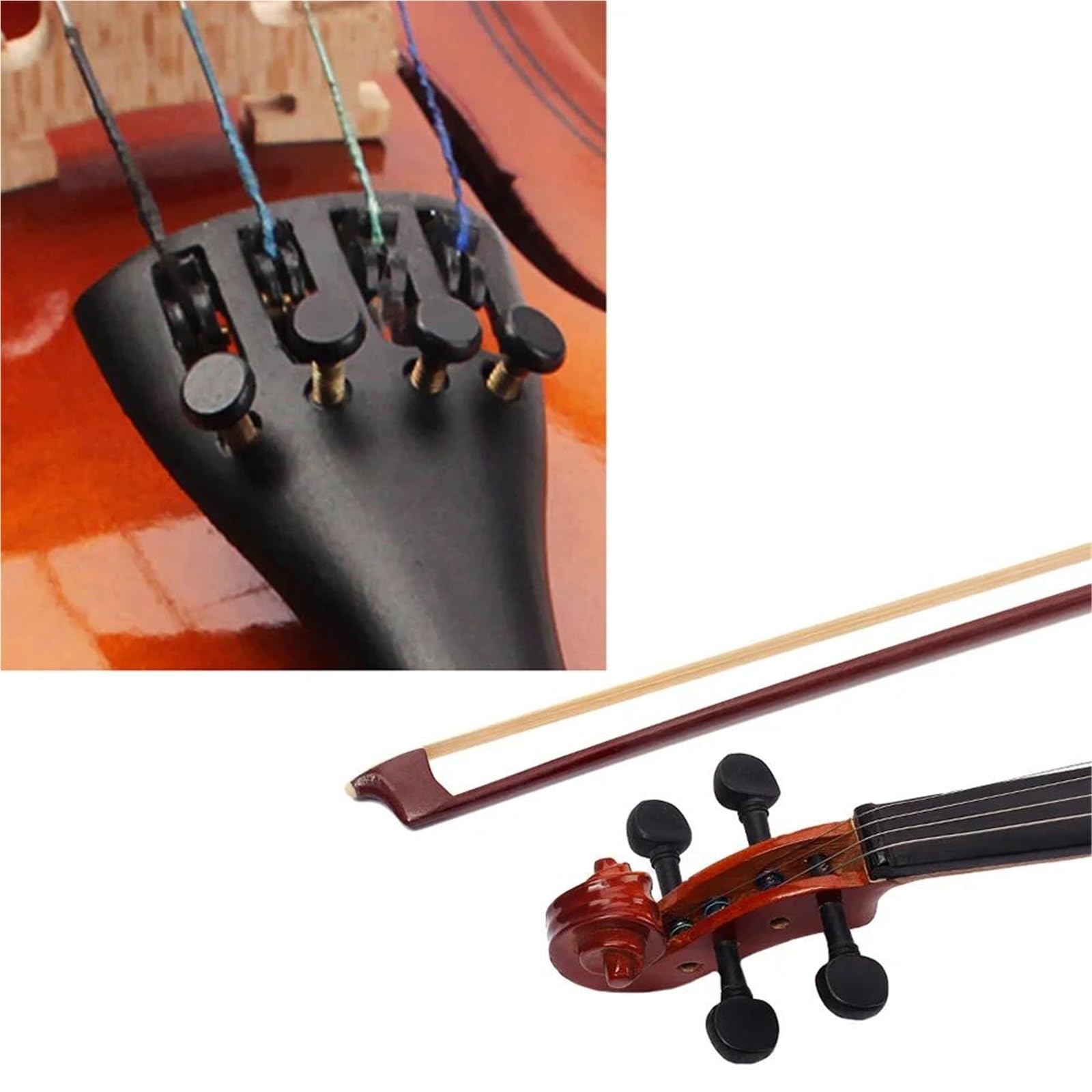 Kit Accessori Violino Set Di 4 Cordiere Per Violino In Lega Di Alluminio Con Accordatori Fini Integrati Piroli In Ebano E Altro Ancora