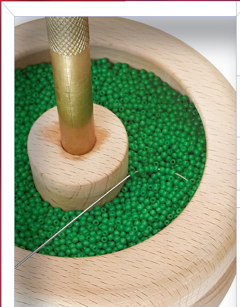 Nurge Premium Bead Stringing Tool - Hand Polished Natural Wood