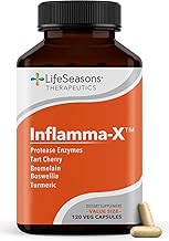 LifeSeasons Inflamma-X Joint & Tissue Support Supplement – Supports Muscle Comfort, Recovery & Flexibility – Herbal Formula with Turmeric, Bromlein, Protease – 60 Capsules