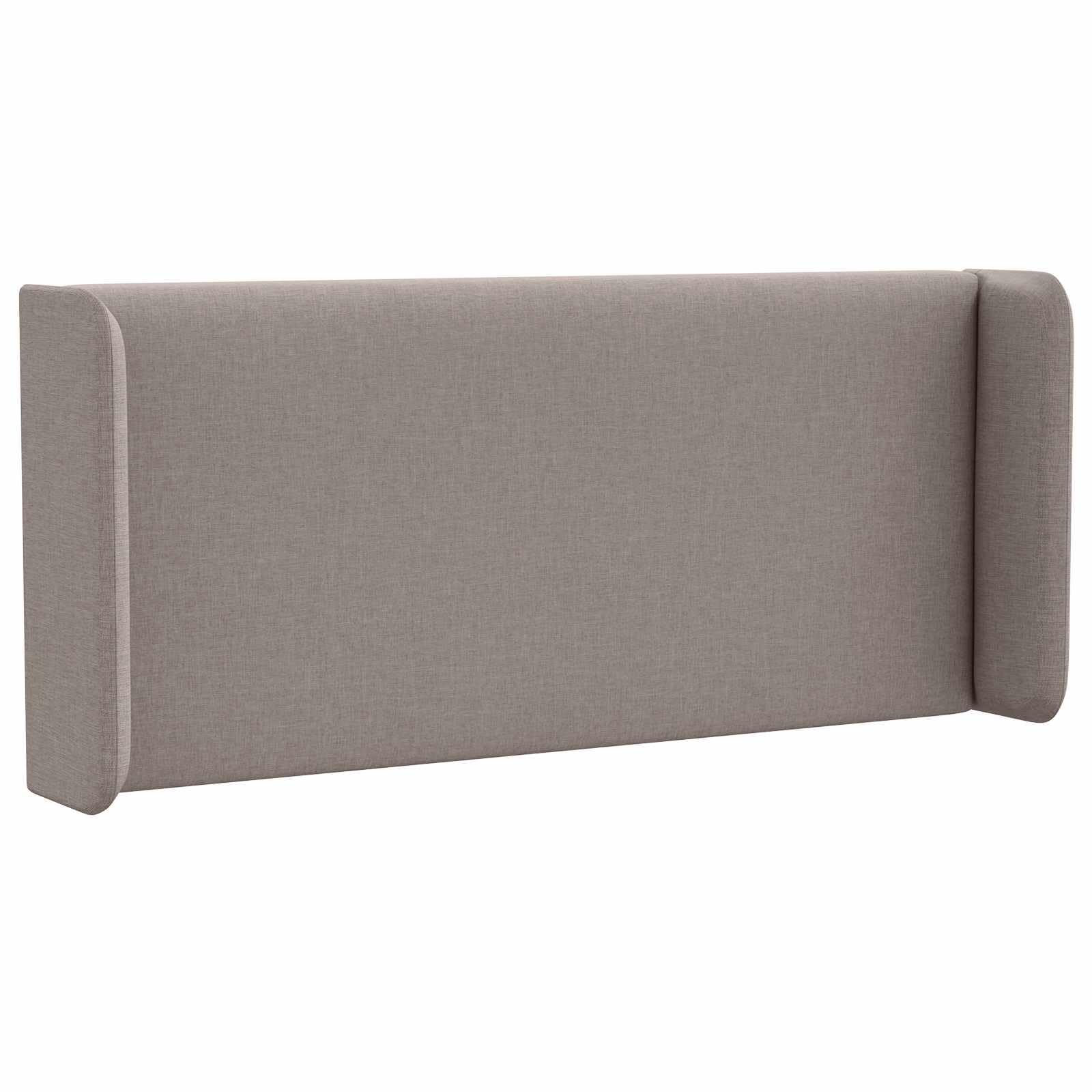 Cabecero de oreja de tela pardo 40,5 x 40,5 x 4 cm, accesorio de cama moderno con marco de madera para dormitorio, habitación infantil y cama de invitados, montaje práctico y cómodo acolchado