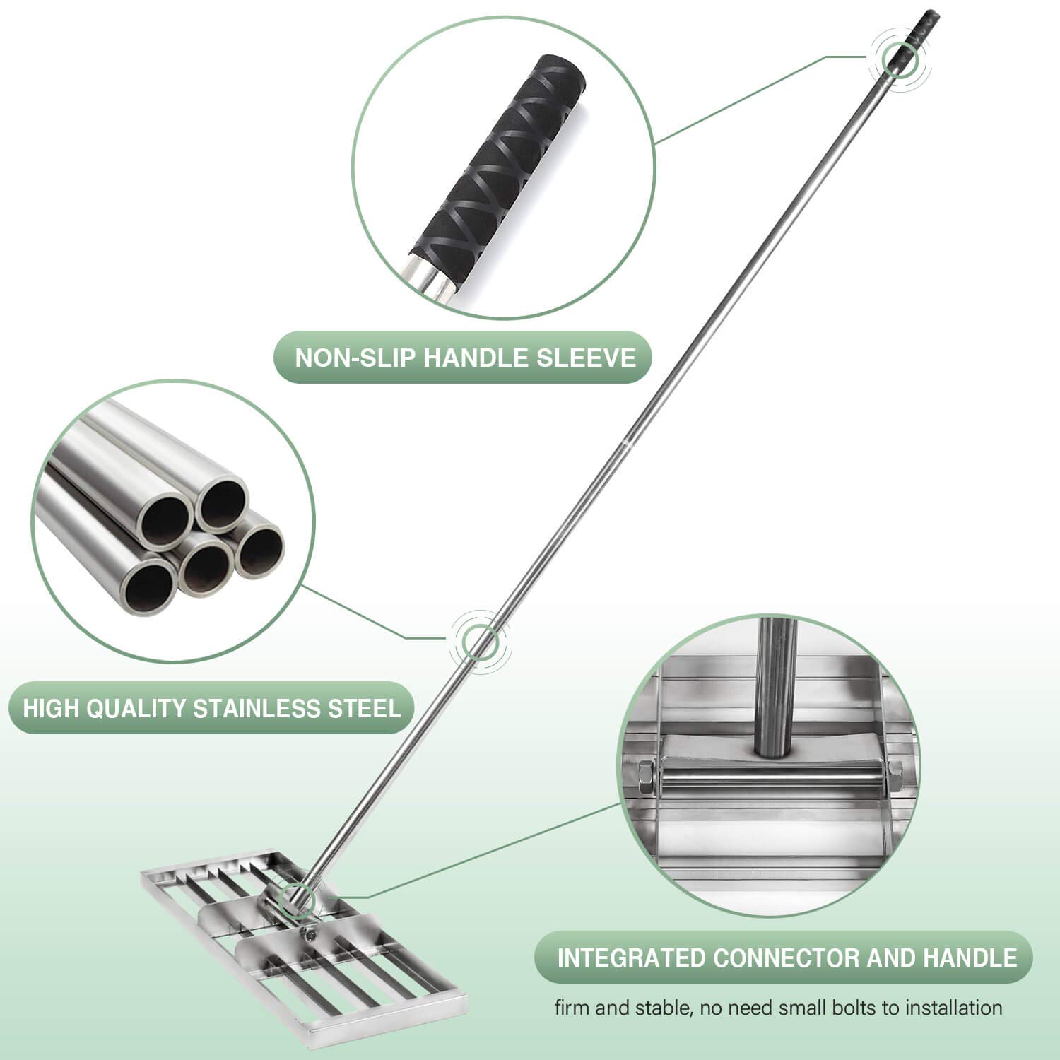 IWONGO Levelawn Tool Leveling Lawn Rake 36'' x 10'' Lawn Leveling