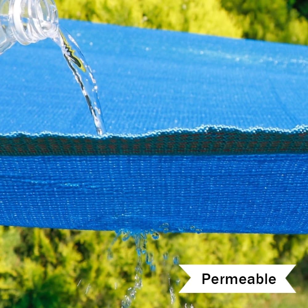 Rete ombreggiante per esterni per patio e giardino, copertura in tessuto a rete, per pergola e piscine, 3 x 5 m, con occhielli per protezione UV