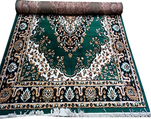 Image of Home Decore Acrylic Carpet for Your Living Room & Drawing Room Aywhere in Your Home (150x210 Green Colour)- 5x7 Feet